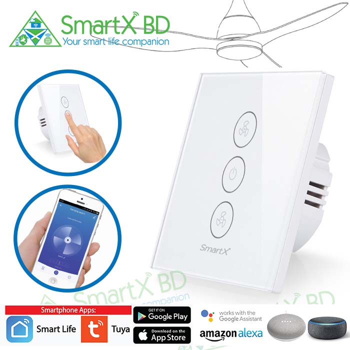 Smartx Wifi Smart Touch Switch And, Ceiling Fan Dimmer