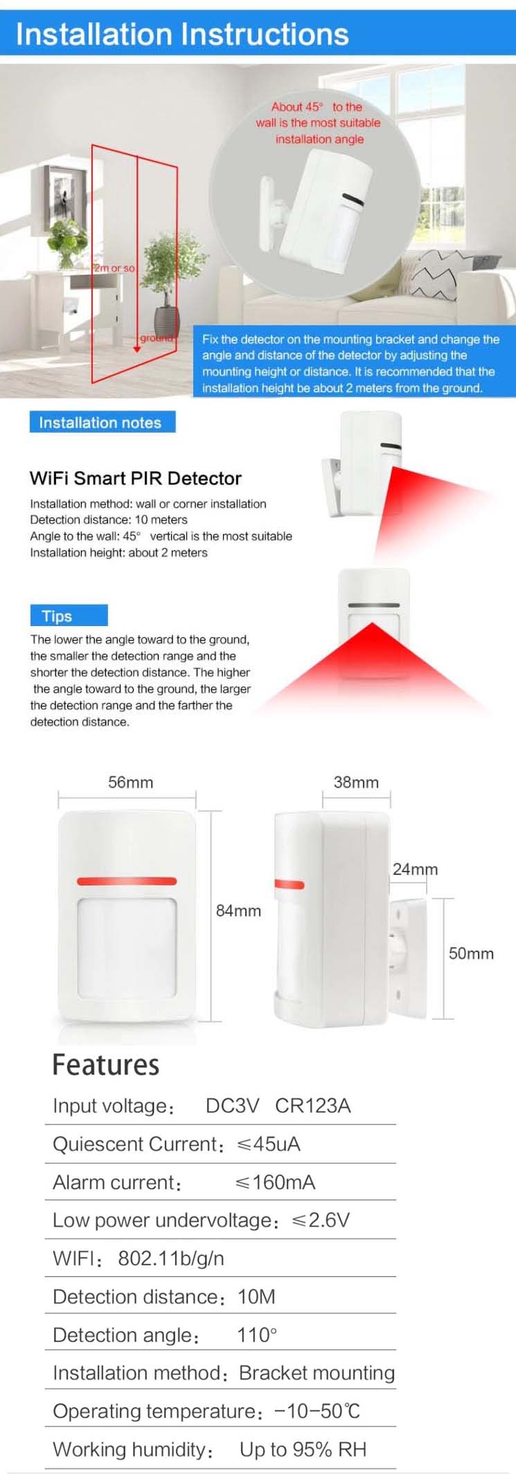 SmartX WiFi PIR Motion Sensor