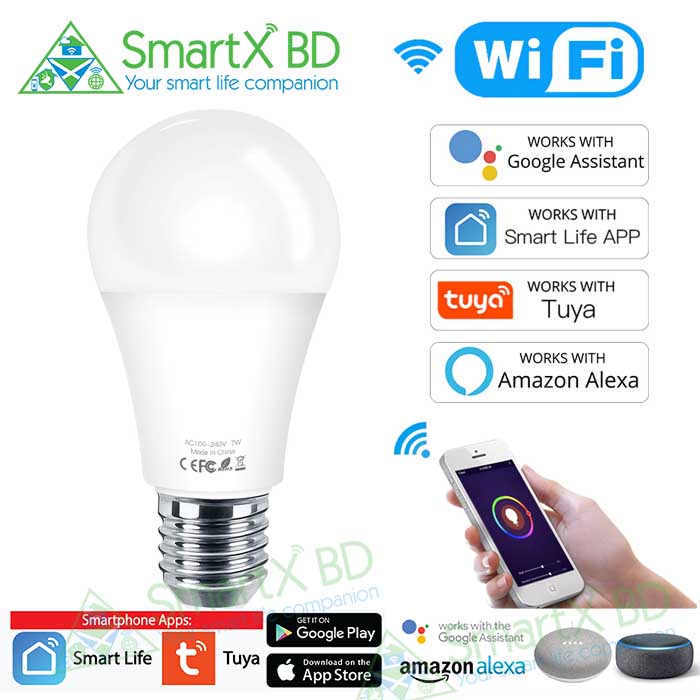 SmartX WiFi RGB+W Smart LED Bulb - SmartX BD