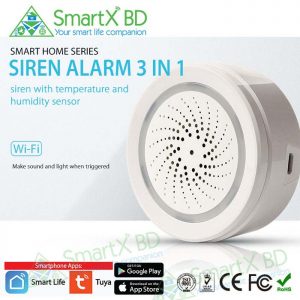 SmartX WiFi Temperature & Humidity Sensor with Siren (3-in-1)