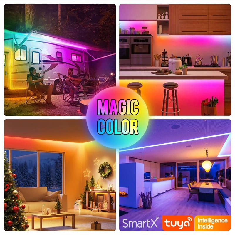 Tuya WiFi RGBIC LED Strip Light 10 Meter background image 1