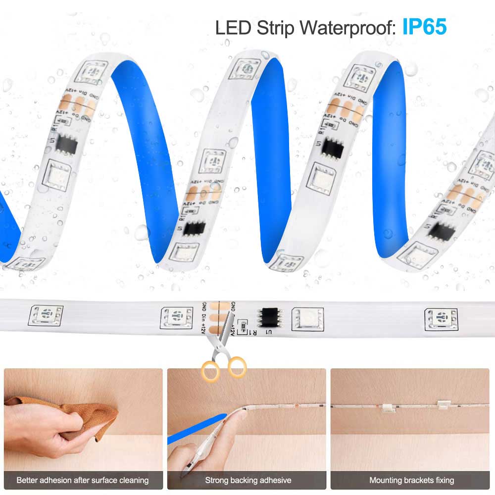 Tuya WiFi RGBIC LED Strip Light 10 Meter background image 3