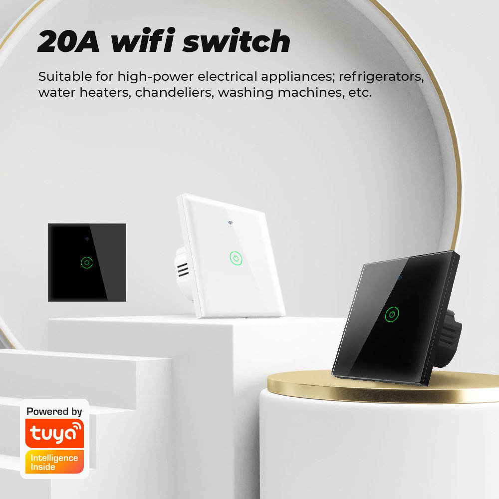 Tuya WiFi 20A DP Touch Switch for Geyser