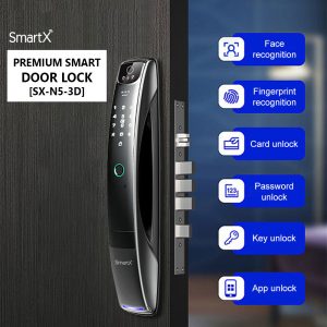 SmartX WiFi Face Recognition Door Lock with Video Doorbell Tuya Smart Life App (SX-N5-3D)