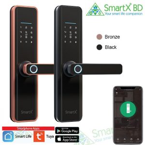 SmartX WiFi Fingerprint Door Lock Tuya Smart Life App – 6 Unlock Options (SX-528)