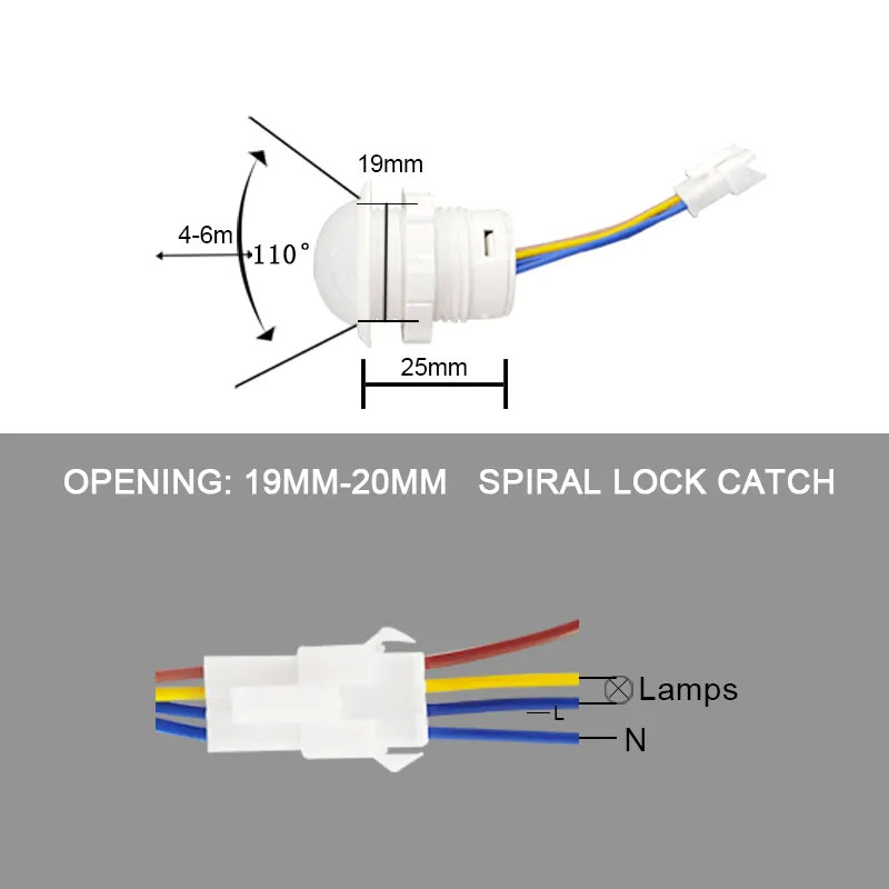 Mini PIR Motion Sensor Electric Switch 40W