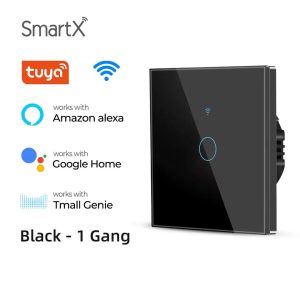 Tuya WiFi + RF 1 Gang Smart Touch Switch Black Color