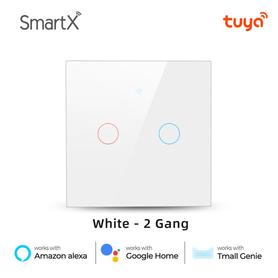 Tuya WiFi + RF 2 Gang Smart Touch Switch