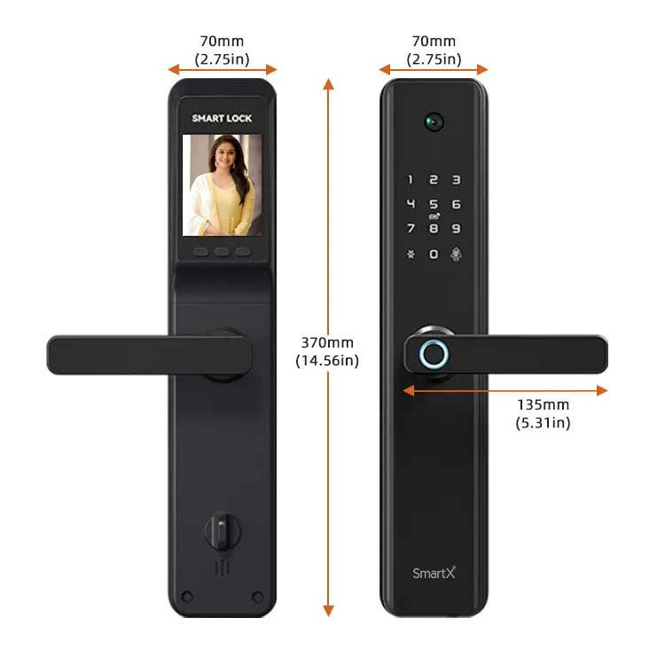 Tuya WiFi Smart Door Lock with Camera & Display