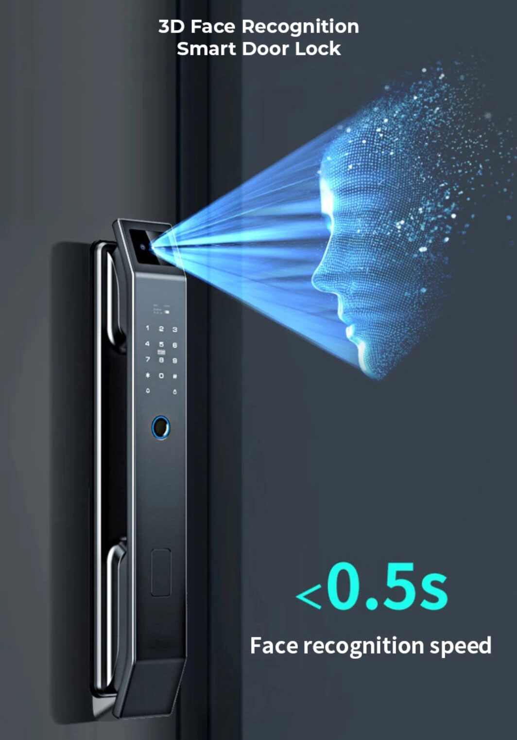 Tuya WiFi Face Recognition Door Lock with Camera & Display (SXZ3DECO)