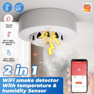 Tuya WiFi Smoke Detector with Temperature & Humidity Sensor
