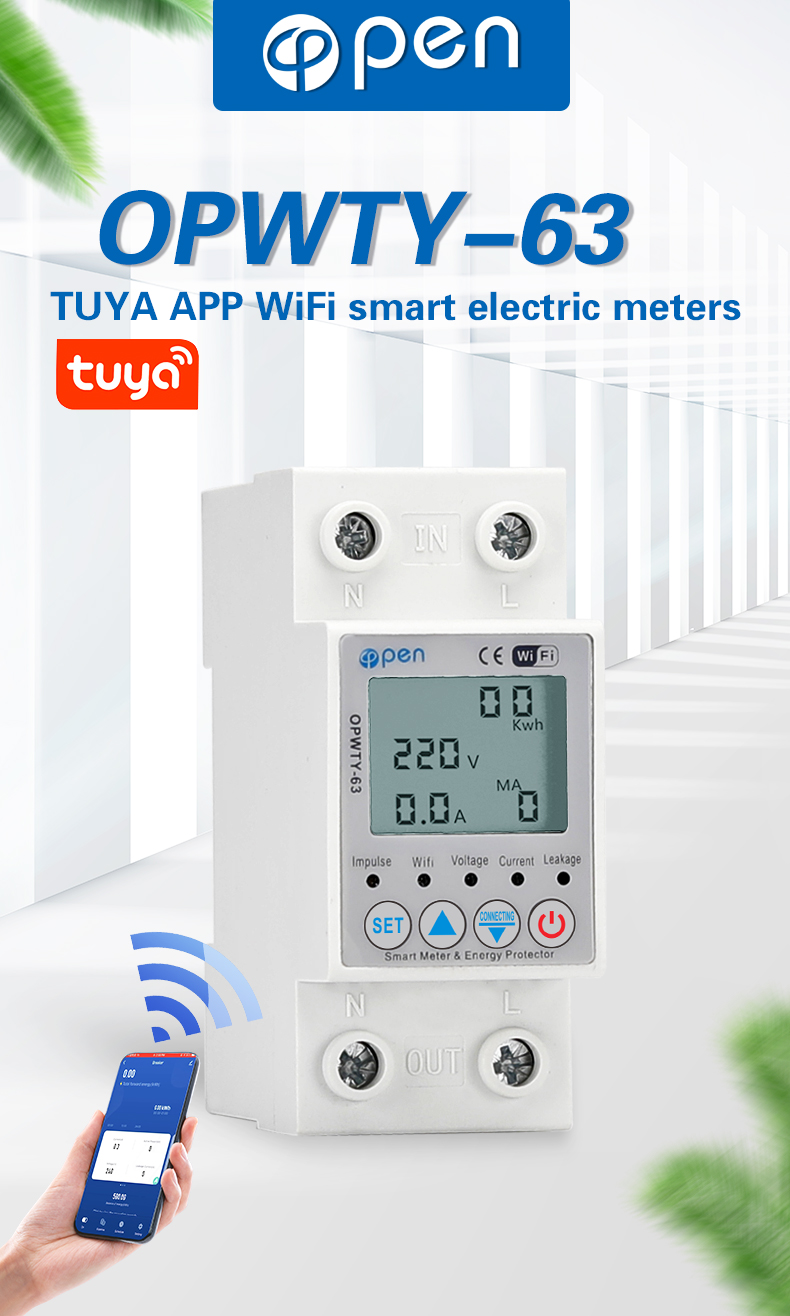 Tuya 63A Power Consumption Monitoring Energy Monitoring