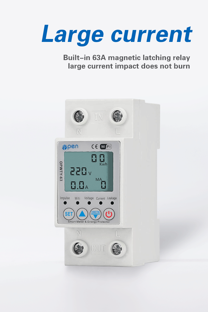 Tuya 63A Power Consumption Monitoring Energy Monitoring