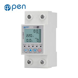 Tuya WiFi Smart Circuit Earth Leakage, Over/Under Voltage Protector Relay Device 63A with Power Consumption Monitoring