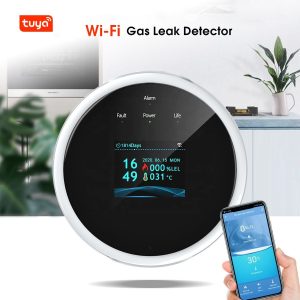 Tuya WiFi Gas Detector with Alarm – Gas Leakage Detector with LCD Display & Heat Alarm