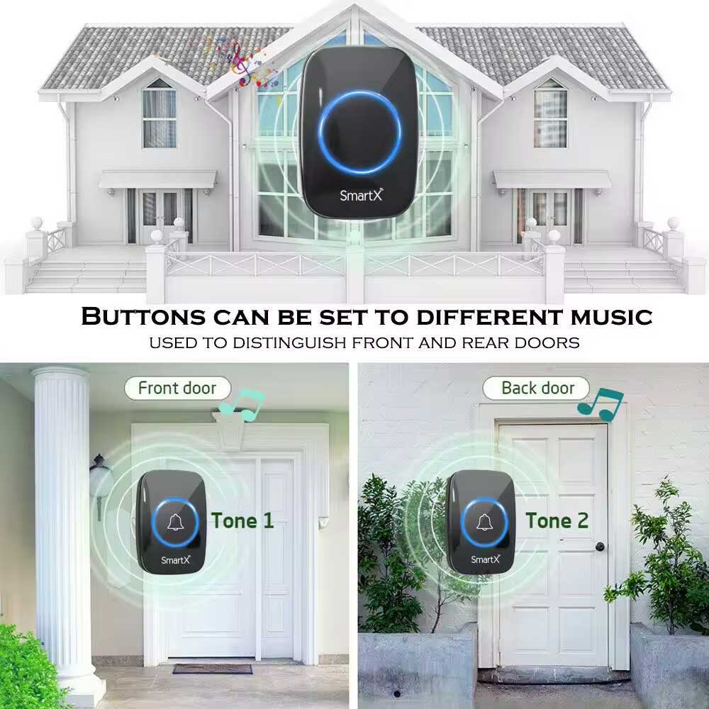 SmartX Wireless Calling Bell Doorbell 300M Long Range (background image 3)