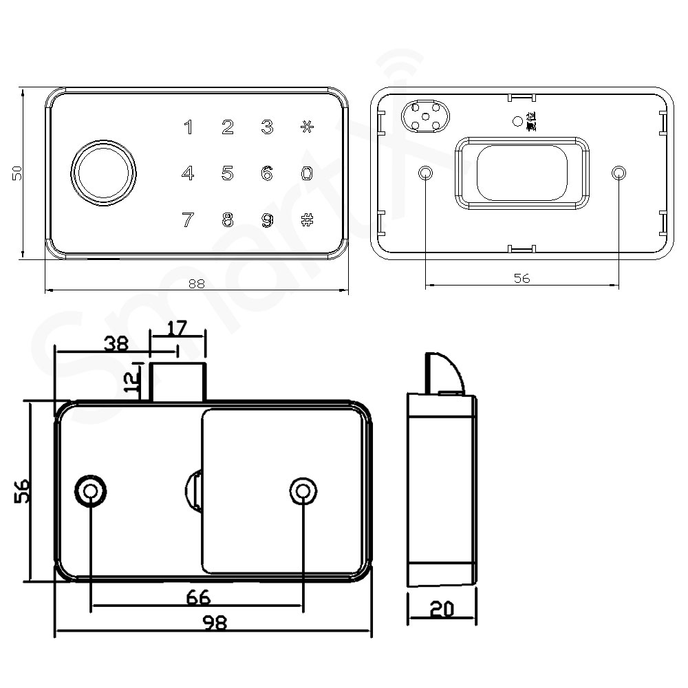 Tuya Bluetooth Smart Cabinet / Drawer Lock SX-CL01