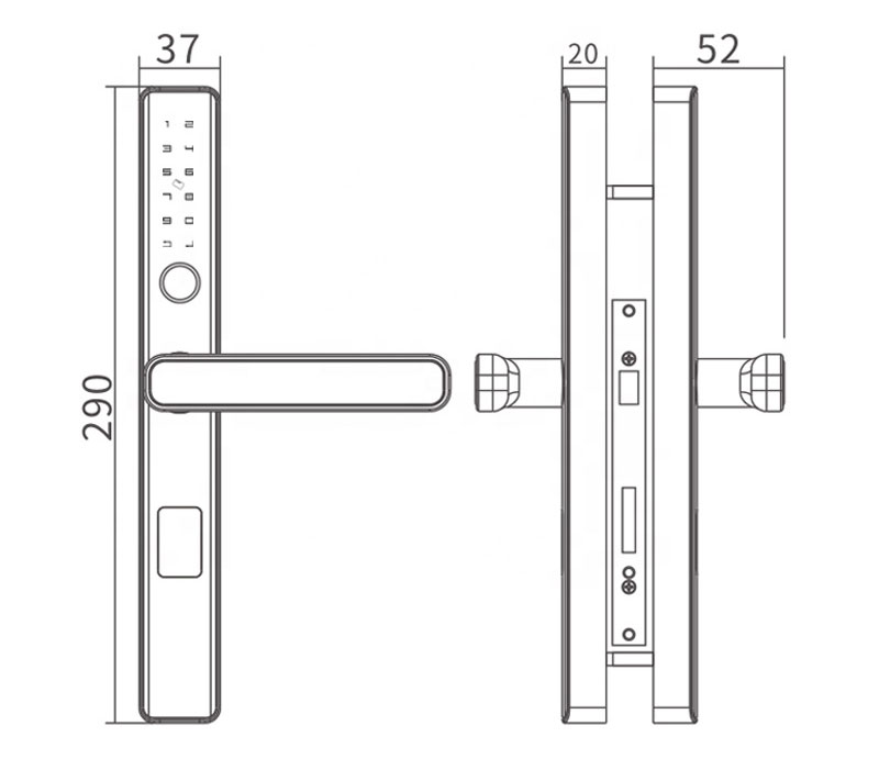 SX-SLD2 Aluminium Frame Glass Door Lock