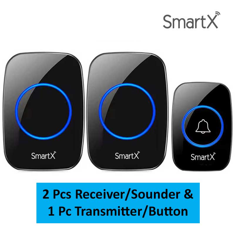 SmartX Wireless Calling Bell Doorbell 2 Receivers & 1 Button Package (main image)