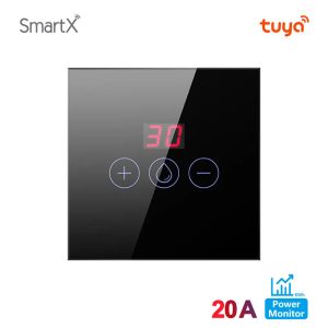 Tuya WiFi 20A DP Touch Switch with Timer & Power Monitoring (Black)