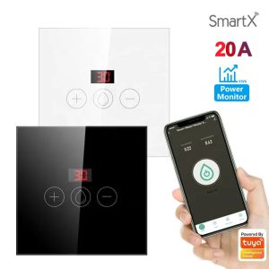 Tuya WiFi 20A DP Touch Switch with Timer & Power Monitoring (Black)