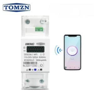 TOMZN 65A Tuya WiFi Smart Energy Meter Single Phase Power Consumption Monitor kWh Meter Watt Meter
