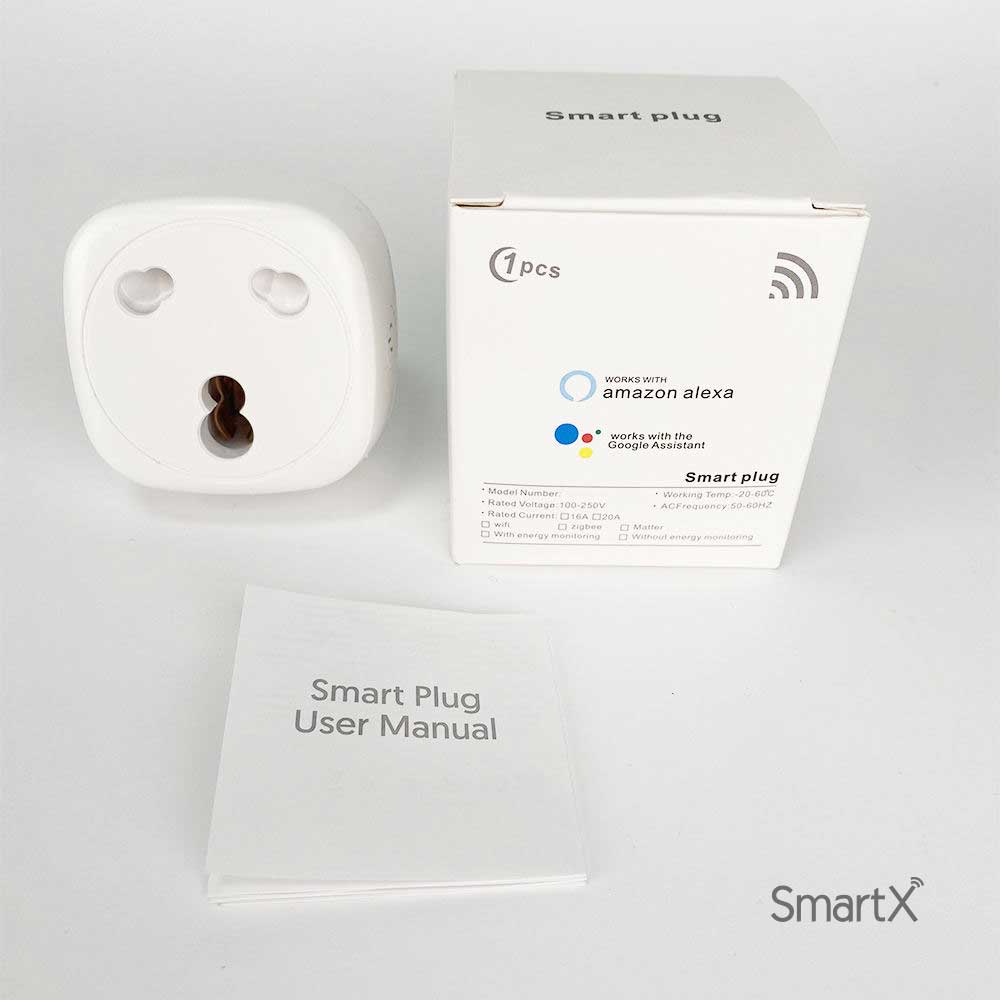 WiFi Smart Socket Plug 16A Round 3 Pin Plug with Power Monitoring