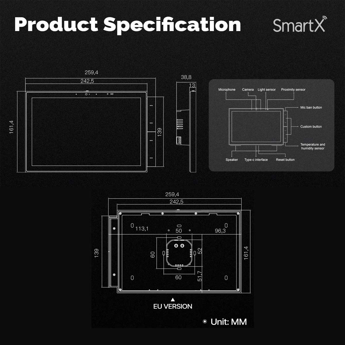 10.1 Inch Smart Home Central Control Panel Max with BLE ZigBee Gateway (bg 8)