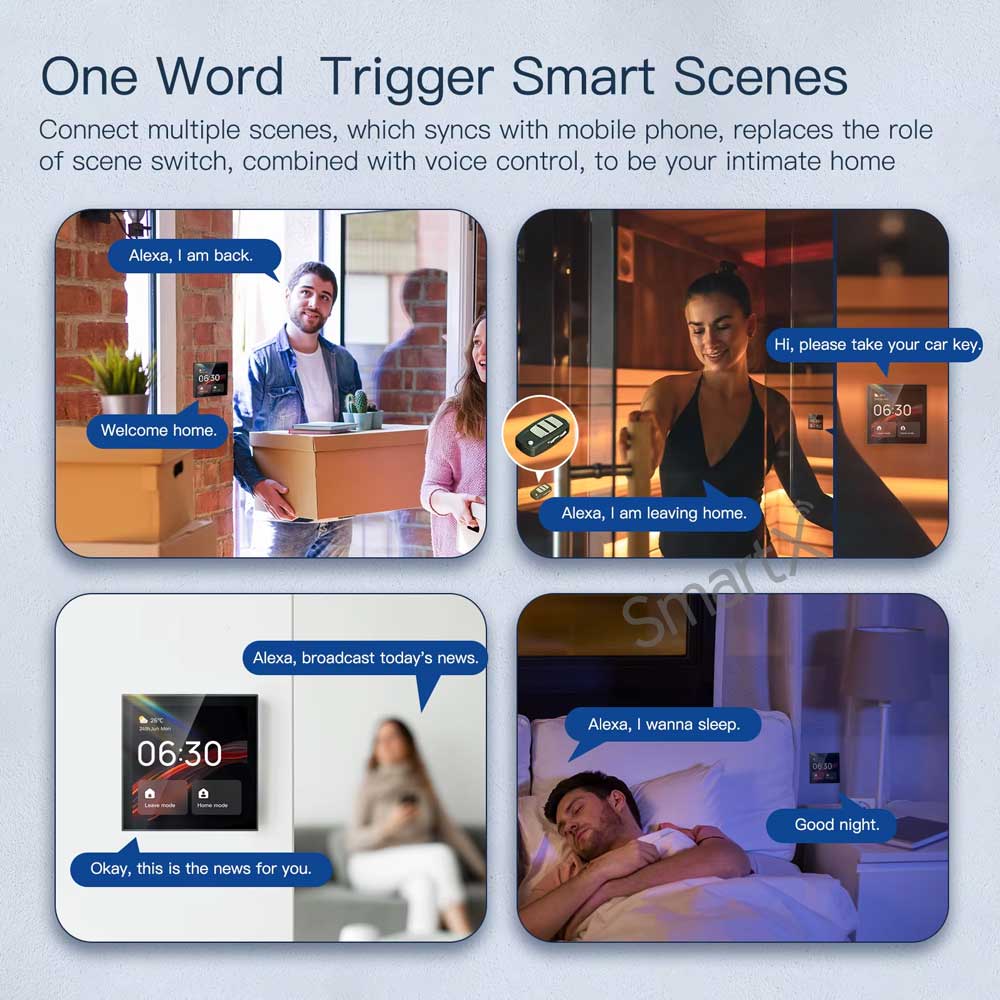 Tuya 4 Inch Smart Touch Control Panel ZigBee Gateway with Built in Alexa (bg 2)