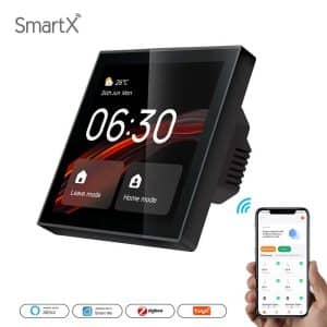 Tuya 4 Inch Smart Touch Control Panel ZigBee Gateway with Built-in Alexa for Voice Command Control