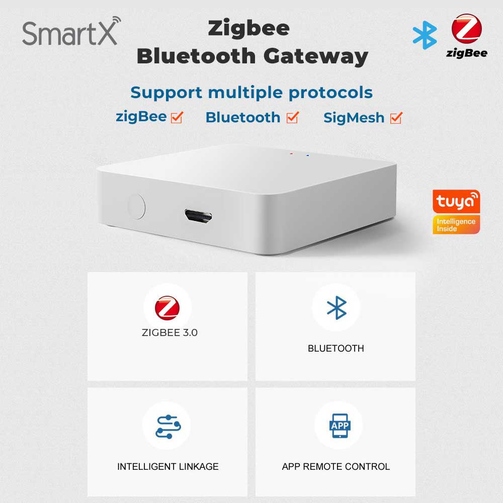 Tuya ZigBee & Bluetooth (BLE Mesh) Multi Mode Wireless Gateway Hub (gallery image 2)