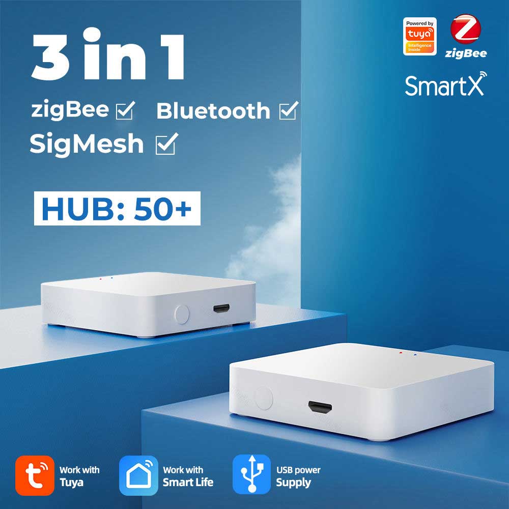 Tuya ZigBee & Bluetooth (BLE Mesh) Multi Mode Wireless Gateway Hub (gallery image 3)