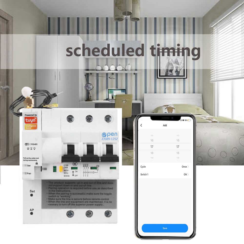Tuya WiFi Smart 3 Phase Circuit Breaker 100A with Energy Monitoring (gallery image 2)