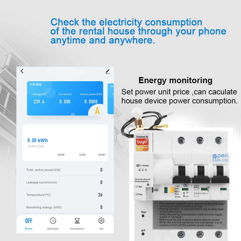 Tuya WiFi Smart 3 Phase Circuit Breaker 100A with Energy Monitoring (gallery image 1)