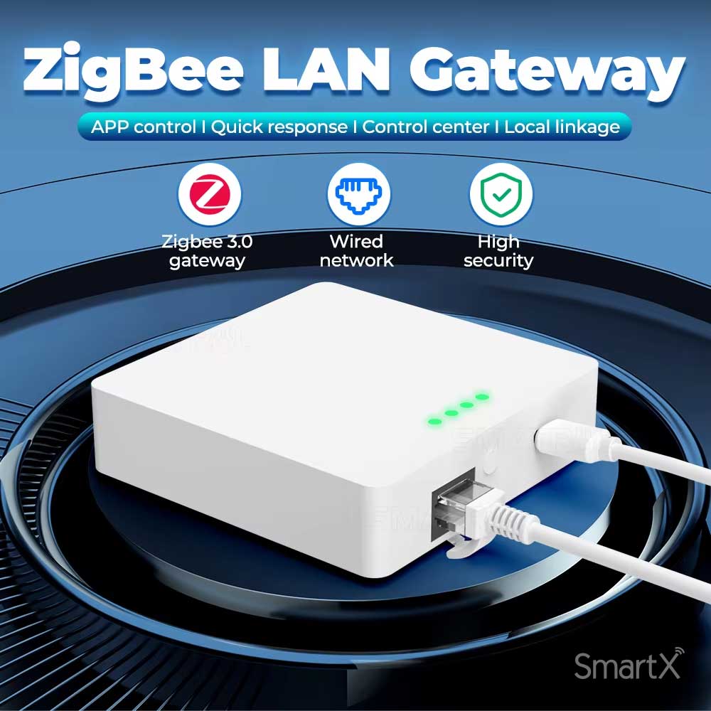 Tuya ZigBee 3.0 Wired LAN Port Gateway Hub RJ45 Port Bridge Hub for Smart Home (gallery image 1)
