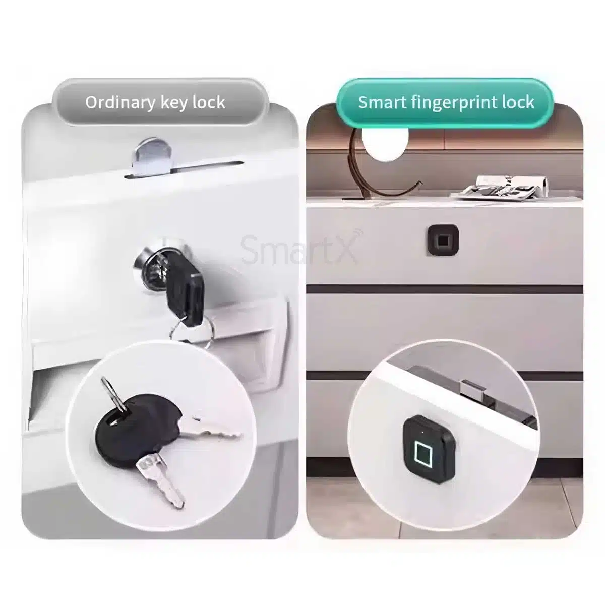 Tuya Bluetooth Smart Fingerprint Cabinet Drawer Lock SX-CL02 (gallery image)