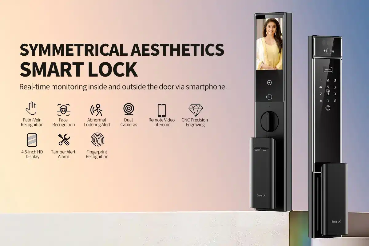 SmartX SX-I2Pro Dual Camera 3D Face & Palm Vein Smart Lock (background image)