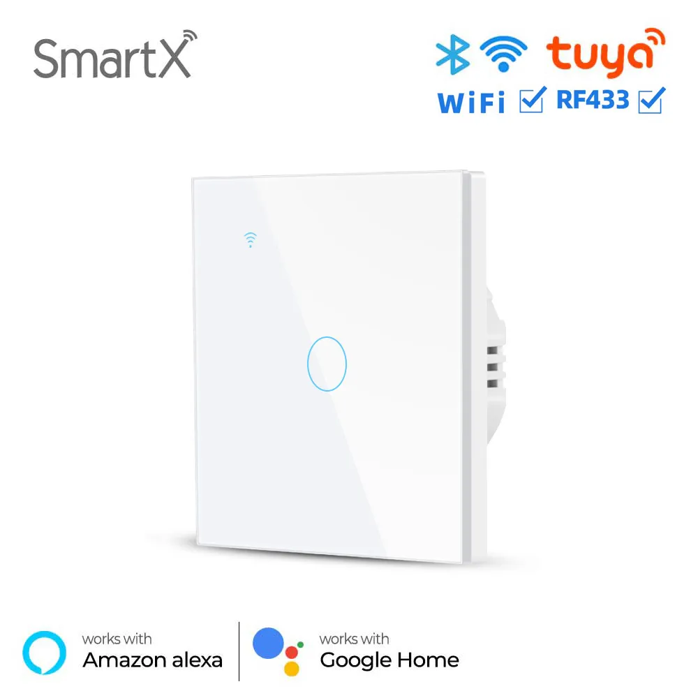 WiFi + RF 1 Gang Smart Touch Switch White Color