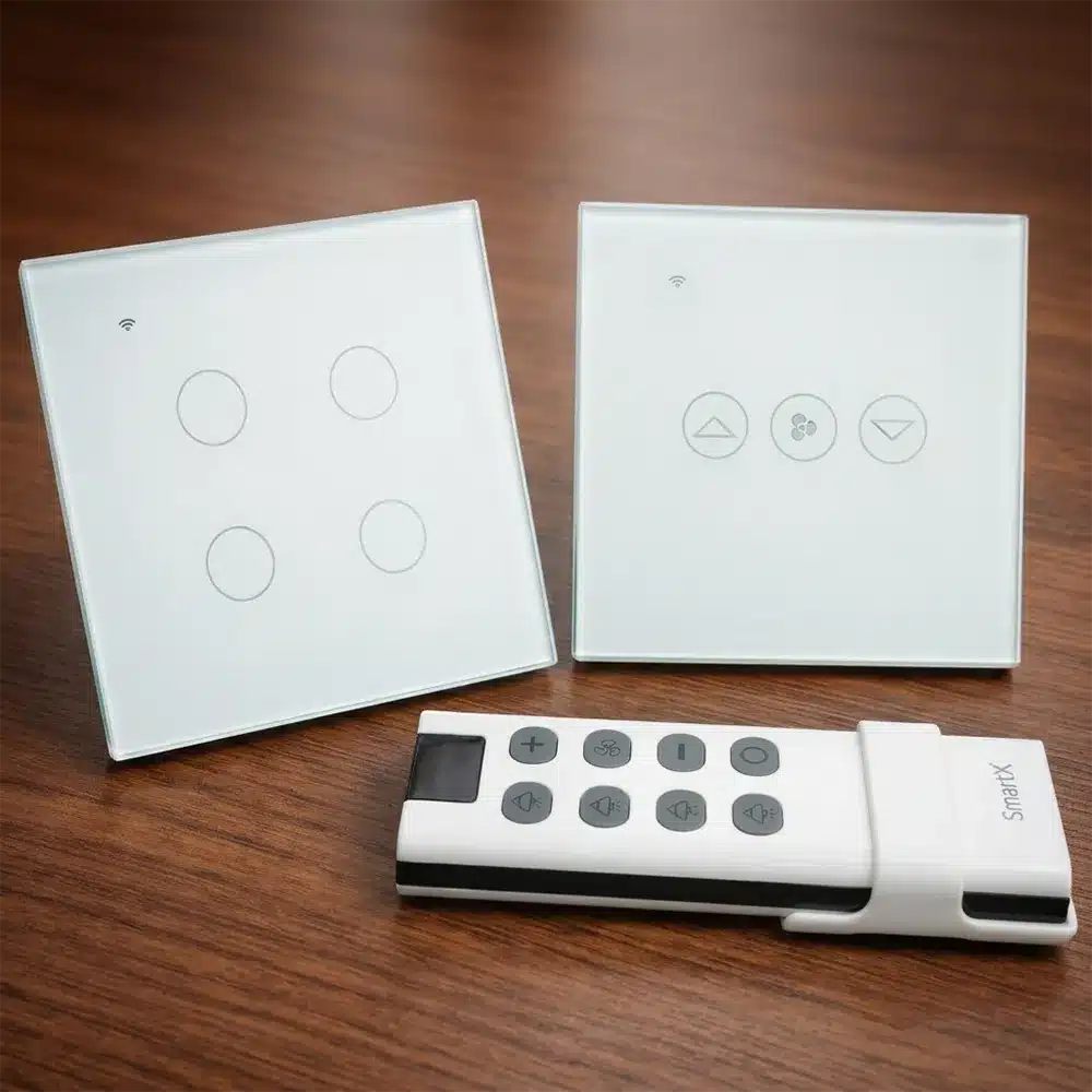 WiFi + RF Smart Touch Switch with Remote Control Package White Color (image)