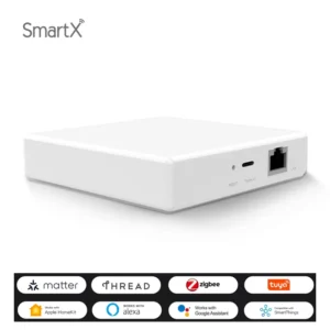MOES Matter Wired Gateway Hub with ZigBee, Thread & LAN – Tuya, Apple HomeKit & Siri Compatible Smart Home Bridge