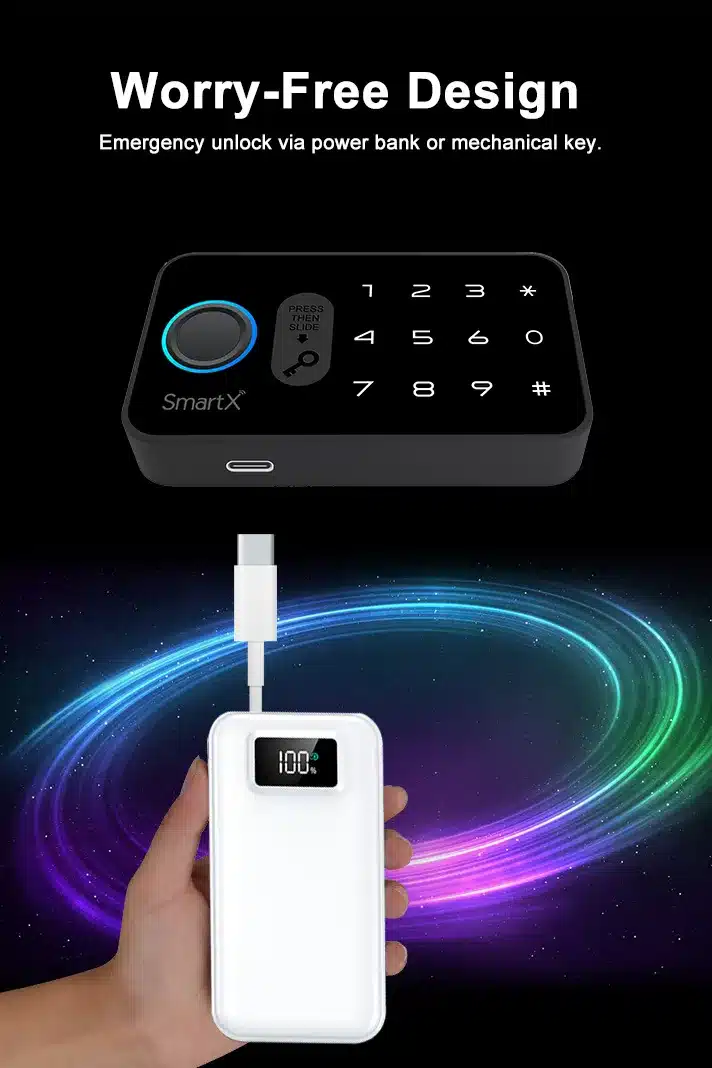 Tuya Bluetooth Smart Cabinet Drawer Lock with Manual Key Backup (SX-CL01-K) background image 4