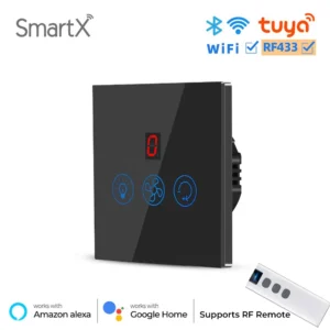 Tuya WiFi + RF Smart Fan & Light 2 in 1 Switch (Fan Speed & Light On-Off Control)