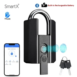 Heavy-Duty Smart Padlock – Fingerprint, App & Mechanical Key Unlock (SX-PL916)