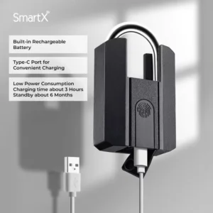Heavy-Duty Smart Padlock – Fingerprint, App & Mechanical Key Unlock (SX-PL916)
